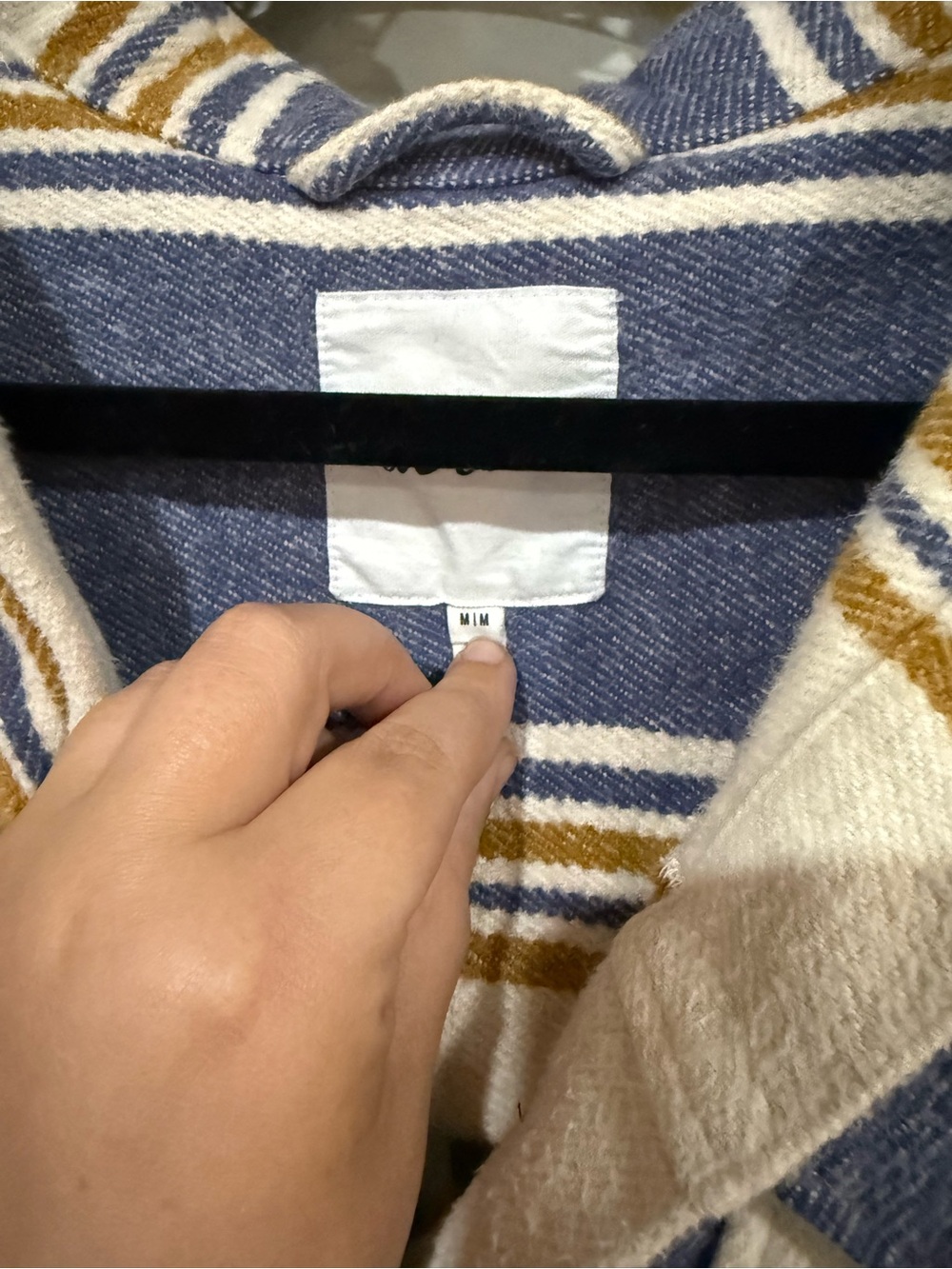 Aerie Oversized Striped Shirt Jacket | Blue & Cream | Size Medium | Shacket - Picture 6 of 12